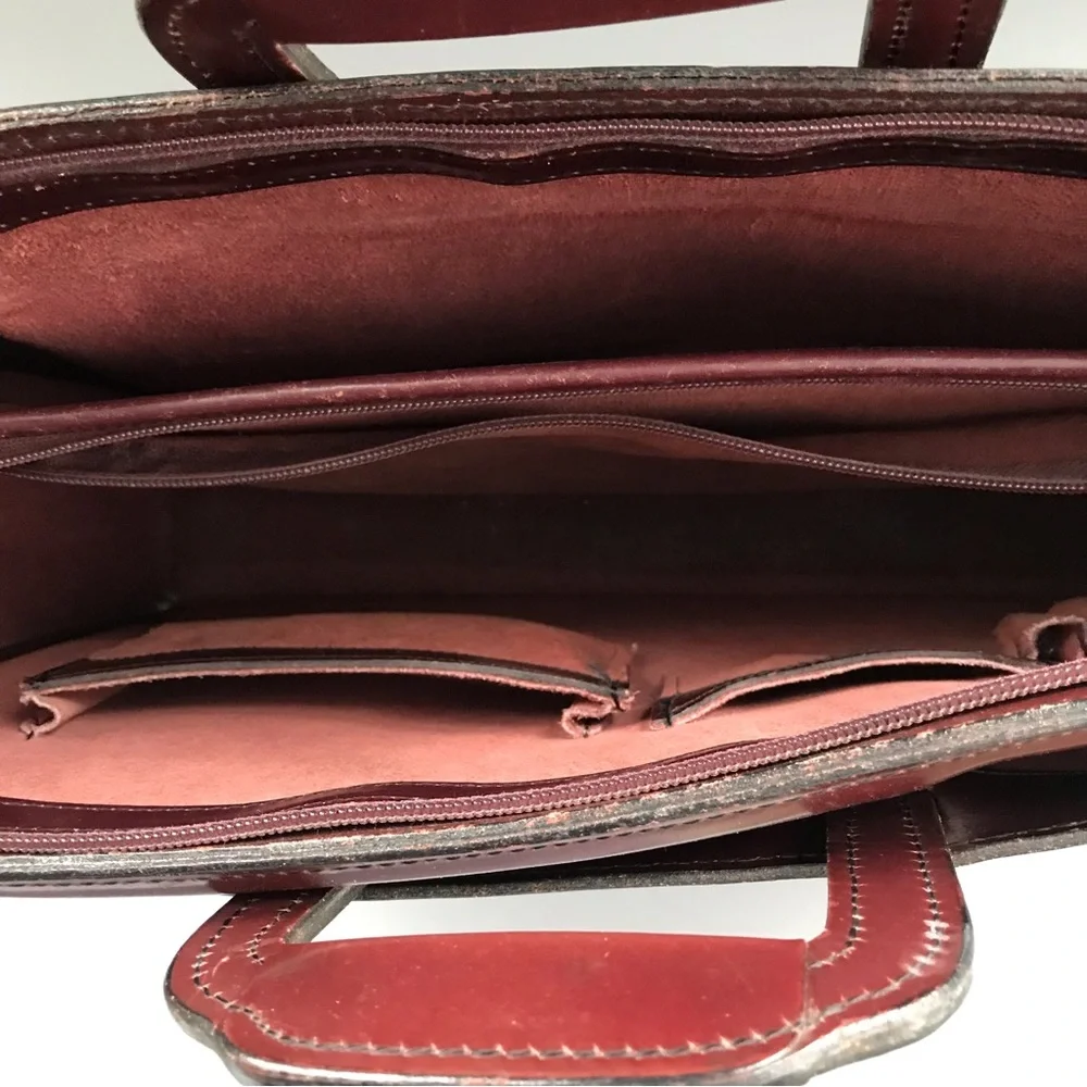Hartmann Leather Vintage Mahogany Document Executive Briefcase 1940’s Lawyer